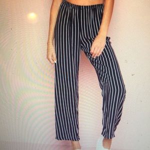 Brandy Melville “Franky” black & white stripe pant